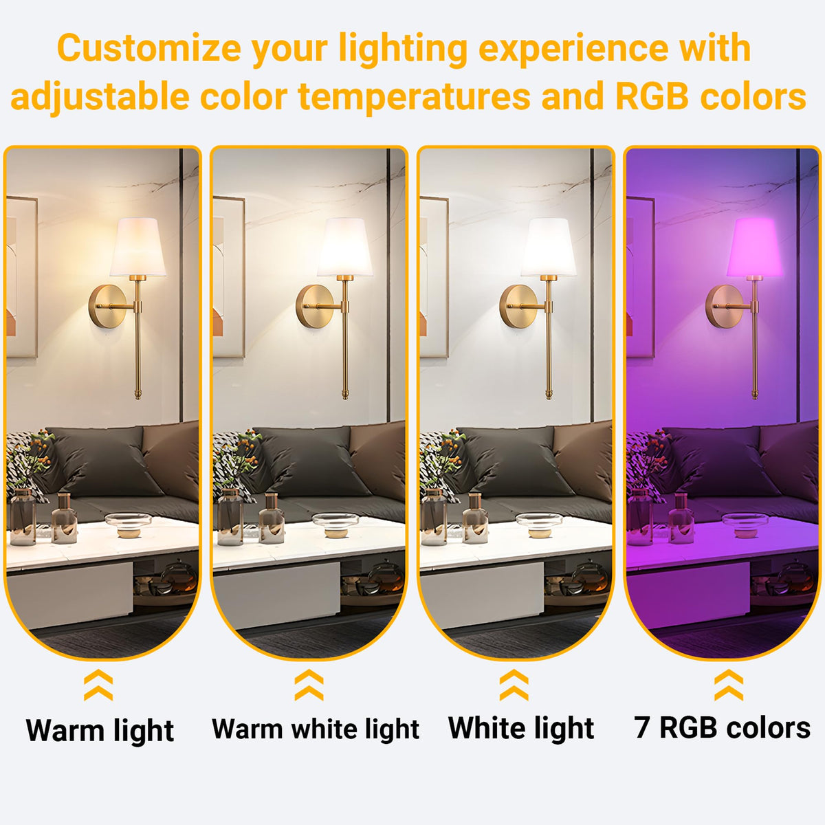 Vimhou 10000mAh battery powers the sconces for hours