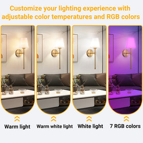 Vimhou 10000mAh battery powers the sconces for hours