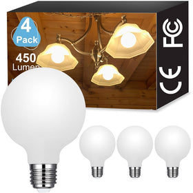 Vinaco G25 LED bulb with frosted glass shade for elegant vanity lighting.