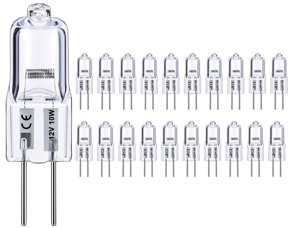 Vinaco G4 bulb 12V 10W, angle view, precise cabinet lighting.