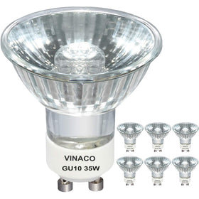 Vinaco GU10 35W dimmable bulb emitting warm glow for home lighting