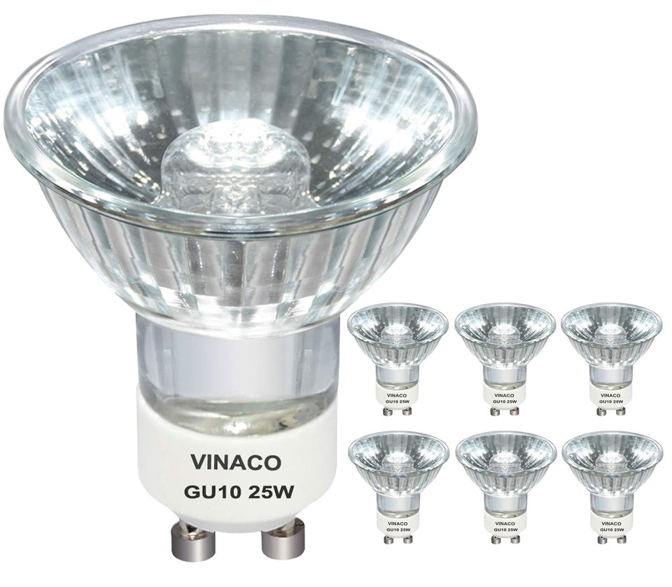 Vinaco GU10 6-pack bulbs in box front for candle warmer use