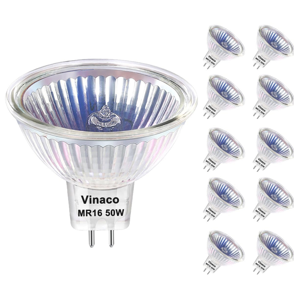 Vinaco MR16 with clear glass cover delivering bright, 800 lumens for vivid accent lighting.