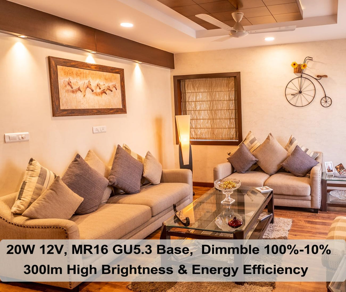 Vinaco MR16 dimmable 20W 12V for flexible mood and scene control.