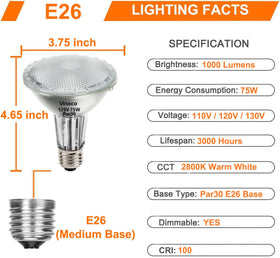 Vinaco PAR30 versatile indoor and outdoor lighting applications
