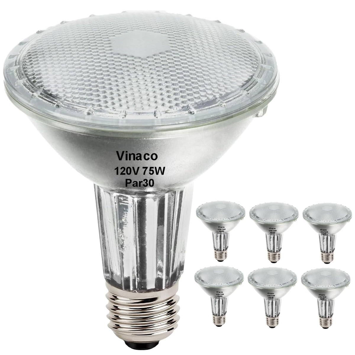 Vinaco PAR30 long neck 75W bulb in track lighting setup
