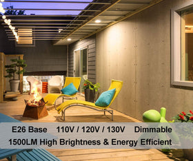 Vinaco PAR38 dimmable flood light showing adjustable brightness