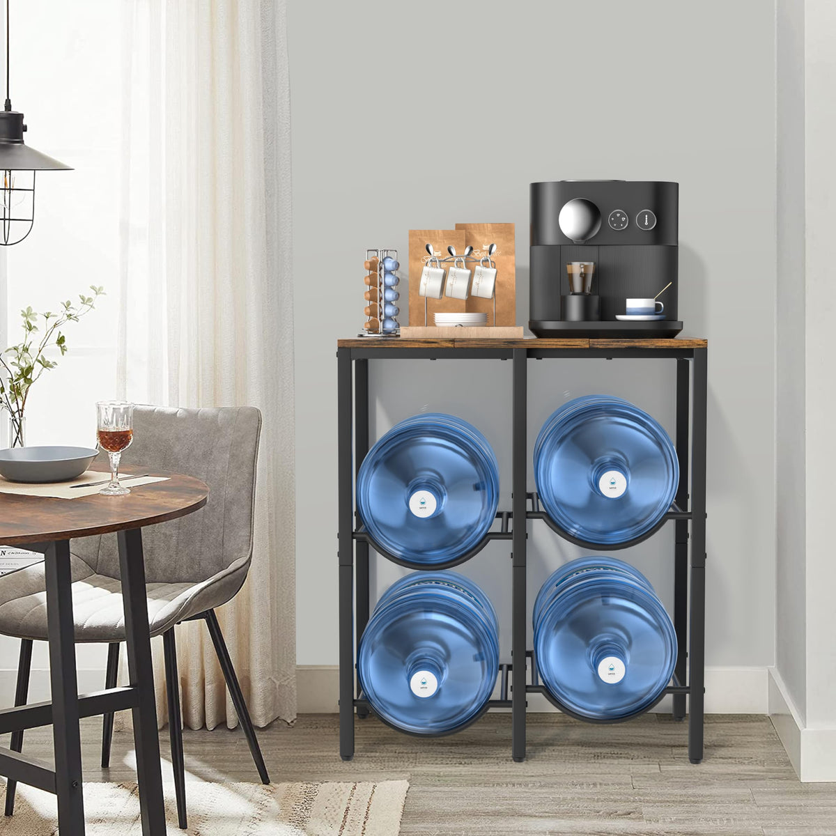 Compact vertical design ideal for home, office, and garage spaces.