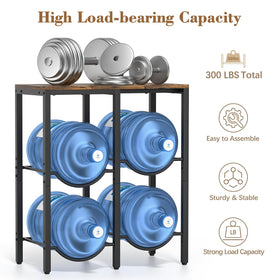 Side view of the VINAEMO rack highlighting its sturdy steel frame.