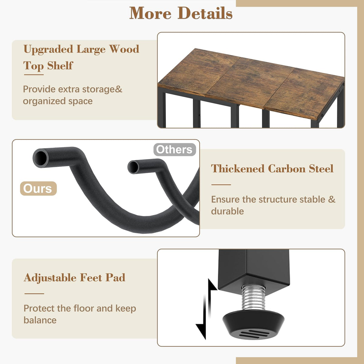 Top surface on the VINAEMO unit used as coffee station or decor display.