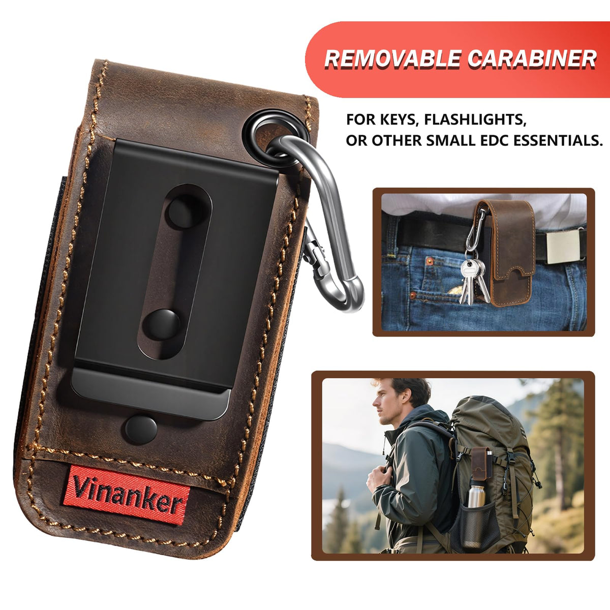 Dark brown finish and rugged Crazy Horse leather age gracefully with use