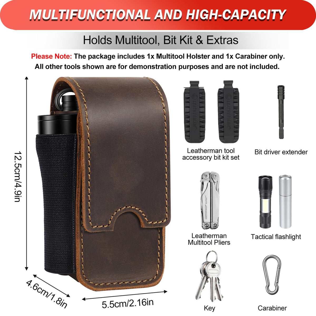 Vinanker pouch internal slot keeps Leatherman Bit Kit organized and easy to reach