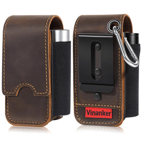 Vinanker leather multitool pouch main compartment securely fits Leatherman tools for quick access