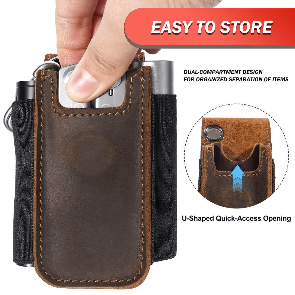 Side O-ring offers a handy carabiner or key attachment point