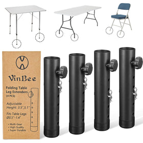 VinBee folding table risers 4-pack elevate the work surface safely