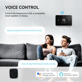 Vine thermostat with 7-day schedules for tailored home comfort.