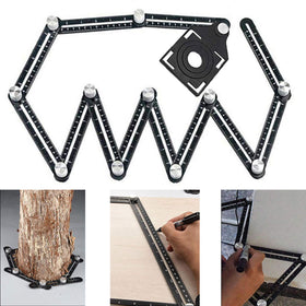 VINGAA multi-angle ruler, 12-sided design, ideal for flexible angle measurement in projects