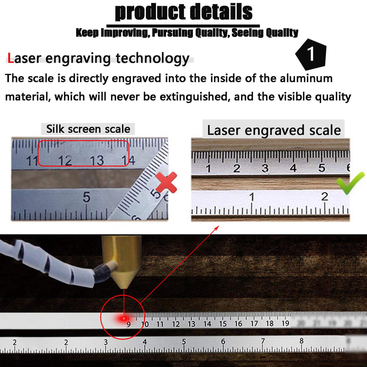 VINGAA ruler folded for compact storage and portability