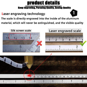 VINGAA ruler folded for compact storage and portability