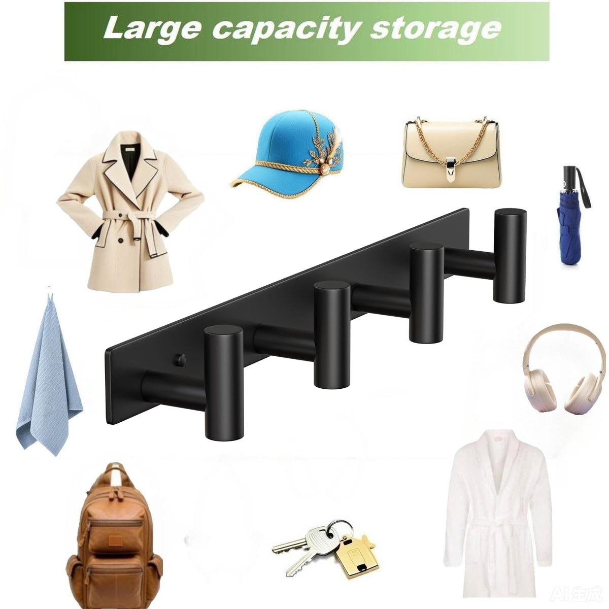 VINHOLD bathroom towel rack option blends with moisture-prone spaces.