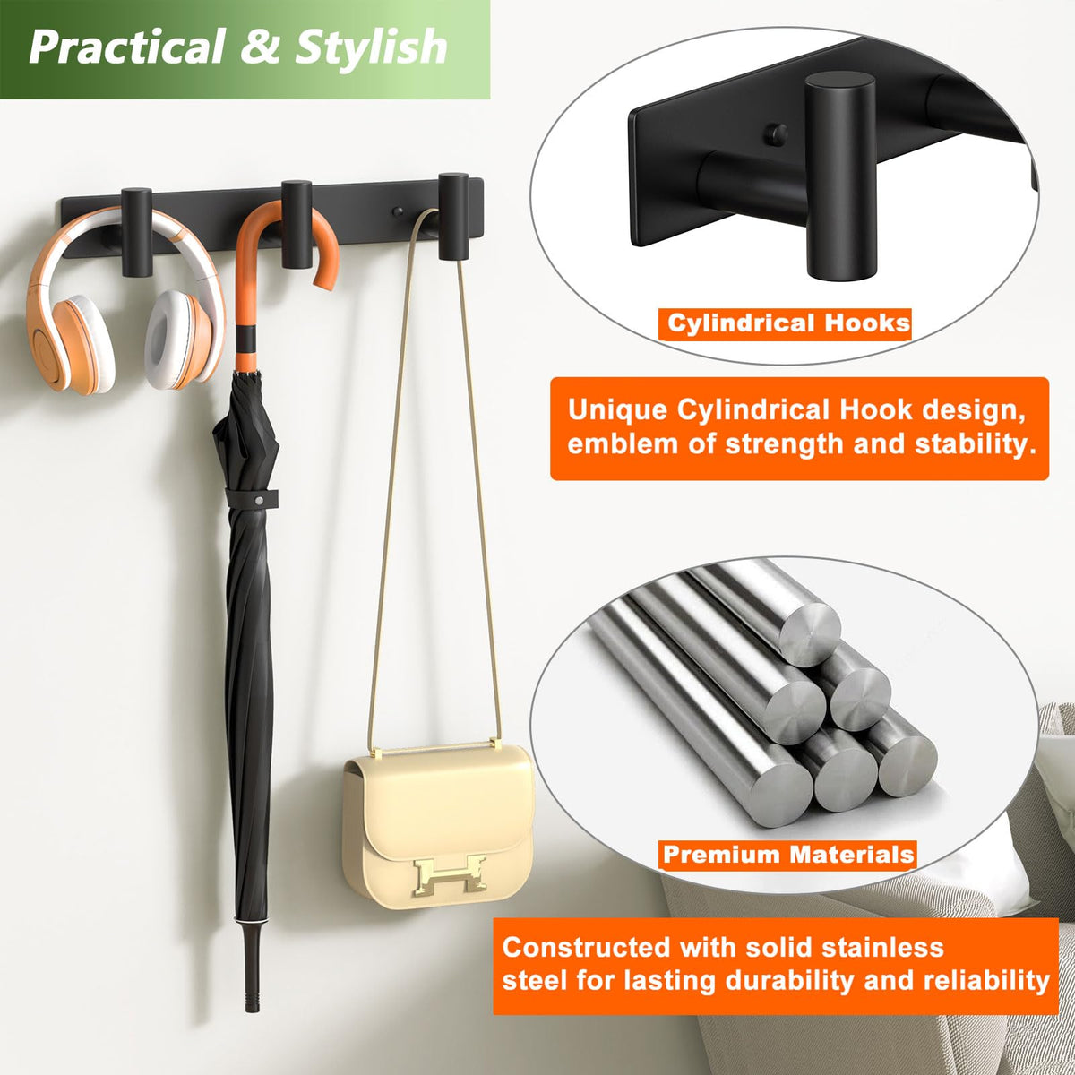 VINHOLD coat rack mounting hardware closeup for secure installation