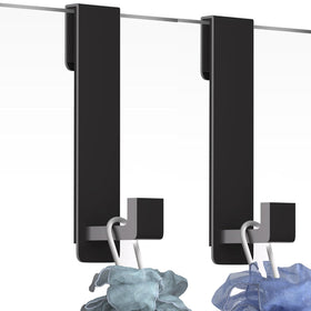VINHOLD shower door hooks on frameless glass for quick towel storage