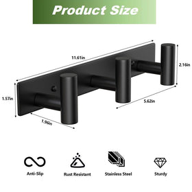 VINHOLD stainless steel coat rack close-up of smooth edges