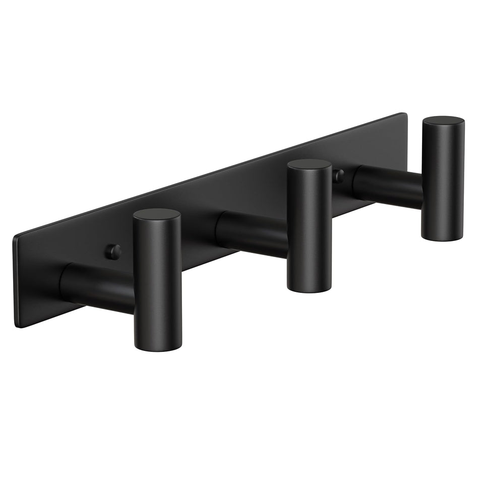 VINHOLD wall-mounted coat rack with three hooks front view showing organized entryway storage