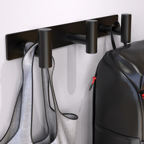 VINHOLD wall-mounted coat rack three hooks side view highlights compact design