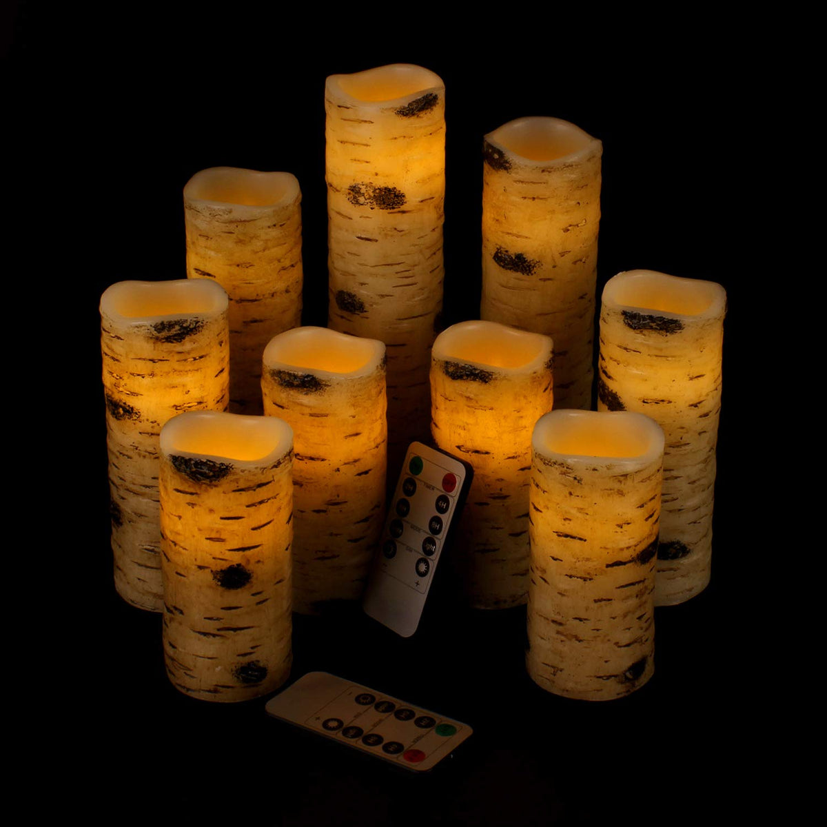 Vinkor Birch flameless candle 4-inch glow ideal for cozy dinners
