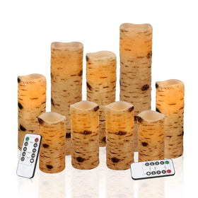 Vinkor Birch flameless candle 5-inch ambiance for living rooms