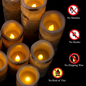 Vinkor Birch flameless candle 9-inch dramatic lighting for events