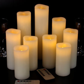 Vinkor flameless ivory 4in pillar candle for safe, cozy lighting