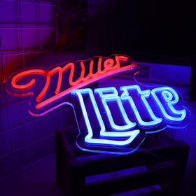 Vinray Miller neon sign dimmable for customizable mood lighting.