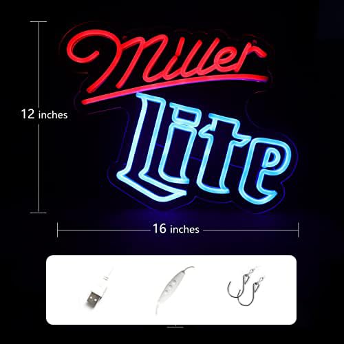 Vinray Miller neon sign with hanging chain for easy mounting.