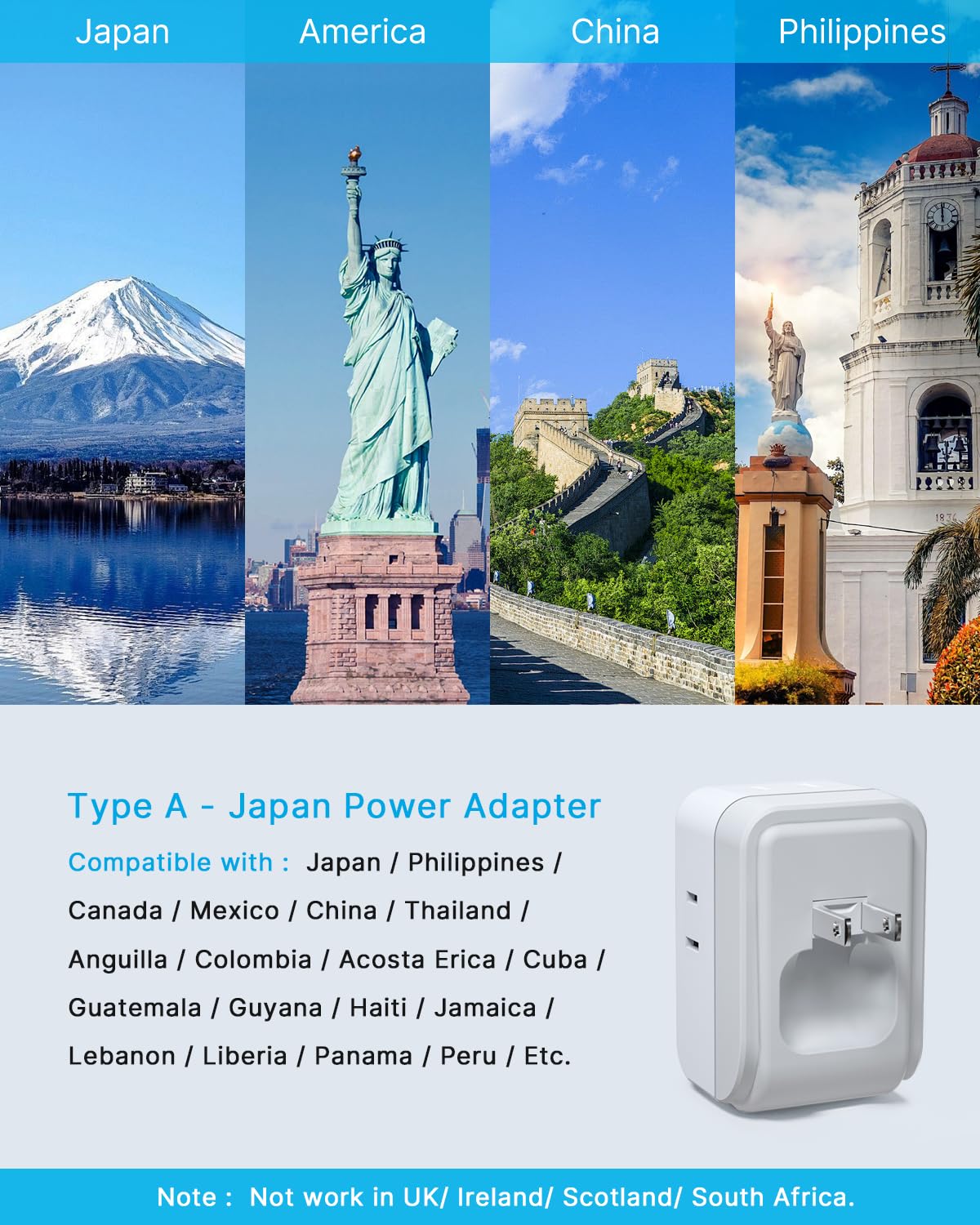 VINTAR 4-side design enables simultaneous charging without blocking outlets.
