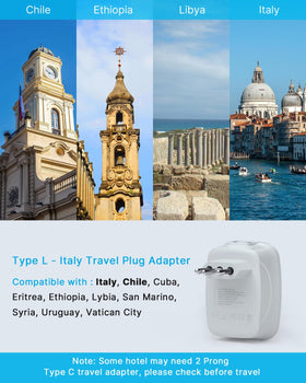 VINTAR Italy adapter with USB ports for simultaneous charging of multiple devices.