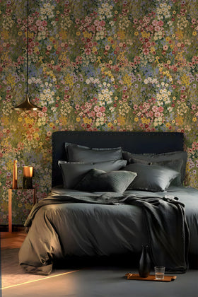 Vintique Floral wallpaper removable surface ideal for rental walls.