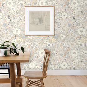 Vintique wallpaper removable with no glue needed for easy changes.