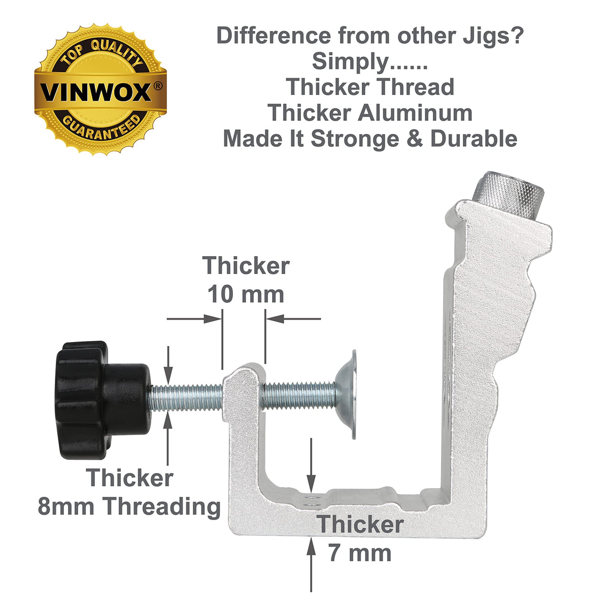VINWOX aluminum construction reduces wobble for durable use.