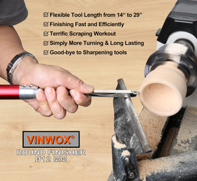 VINWOX double-length setup extends reach for hollowing tasks.