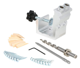 VINWOX pocket hole jig kit assembly for precise corner joints.
