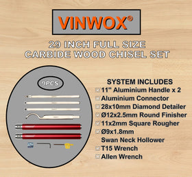 VINWOX polished shank and wrench demonstrate durable construction.