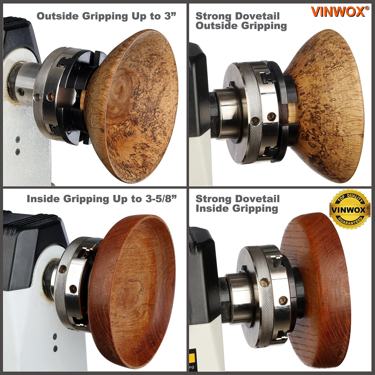 VINWOX tightening levers enable quick, stable adjustments during turning.