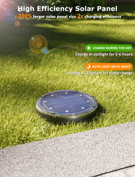 VIODAIM 8-LED color-changing light blends ambiance and visibility.