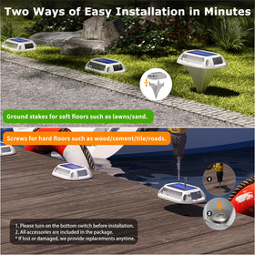 VIODAIM easy installation with screws or ground stakes, no wiring needed.