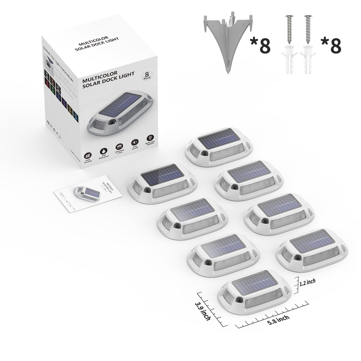 VIODAIM waterproof outdoor lights for docks, decks, and steps.