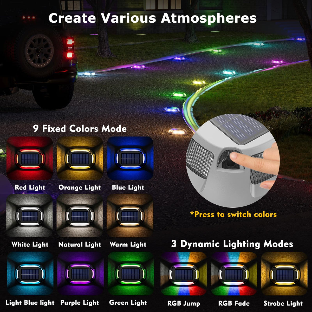 VIODAIM IP68 solar dock lights withstand rain and immersion for waterfront lighting