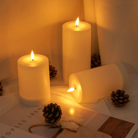 VIODAIM solar candles charge by sun, saving energy for patio lighting.