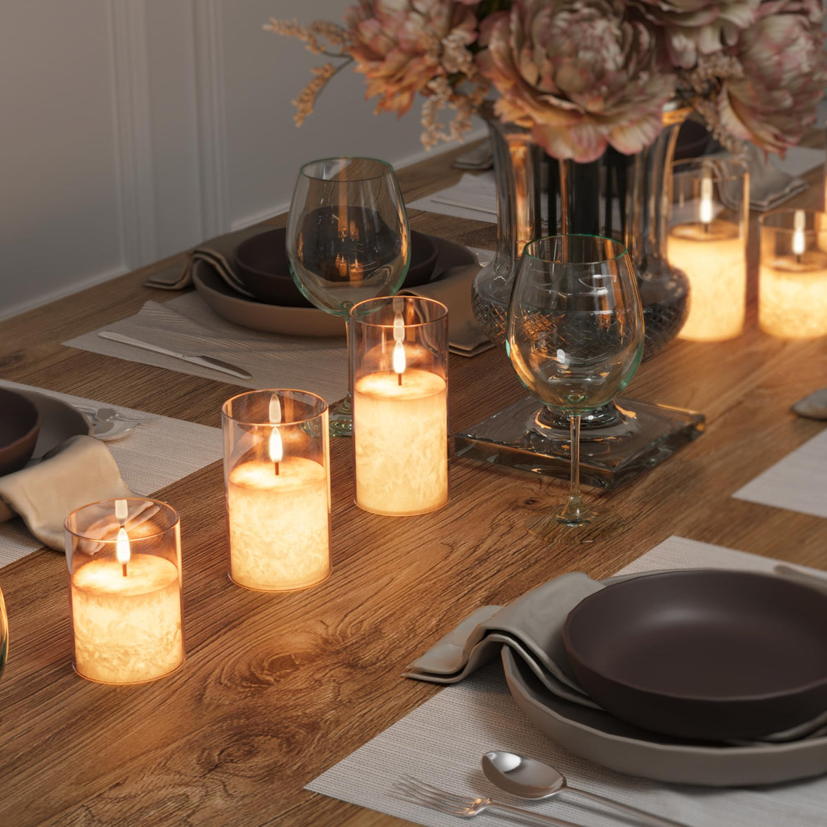 VIODAIM warm white glow through clear glass creates inviting room atmosphere